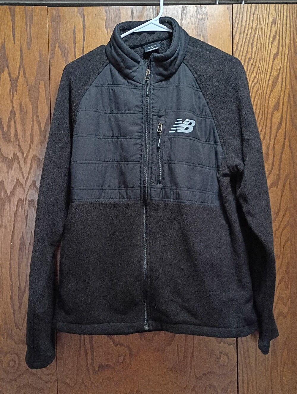 New Balance Men’s Black Quilted-Fleece Full Zip Jacket